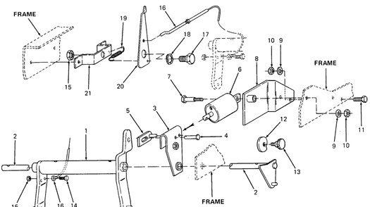 Part Location Diagram of 703-0854-0637 Cub Cadet Rockshaft Assy